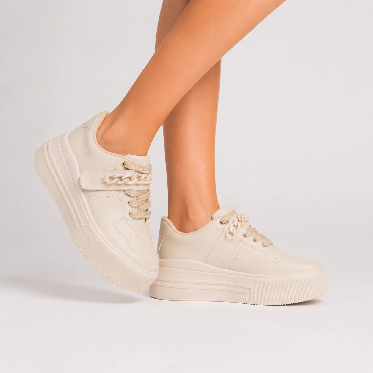 ZAPATILLAS URBANAS MUJER HELSINKI BEIGE - 6