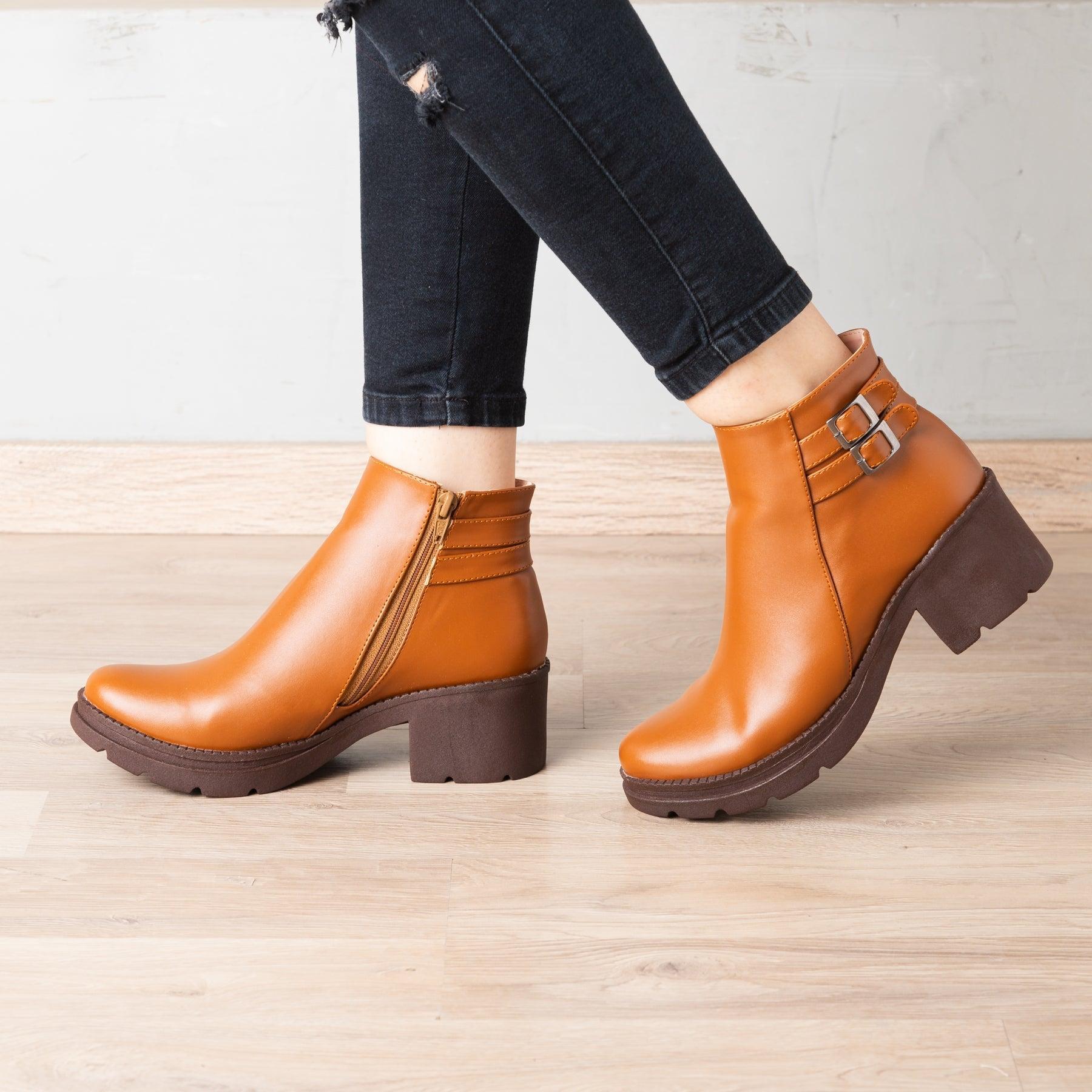 BOTINES MUJER FURRY CAMEL - 1