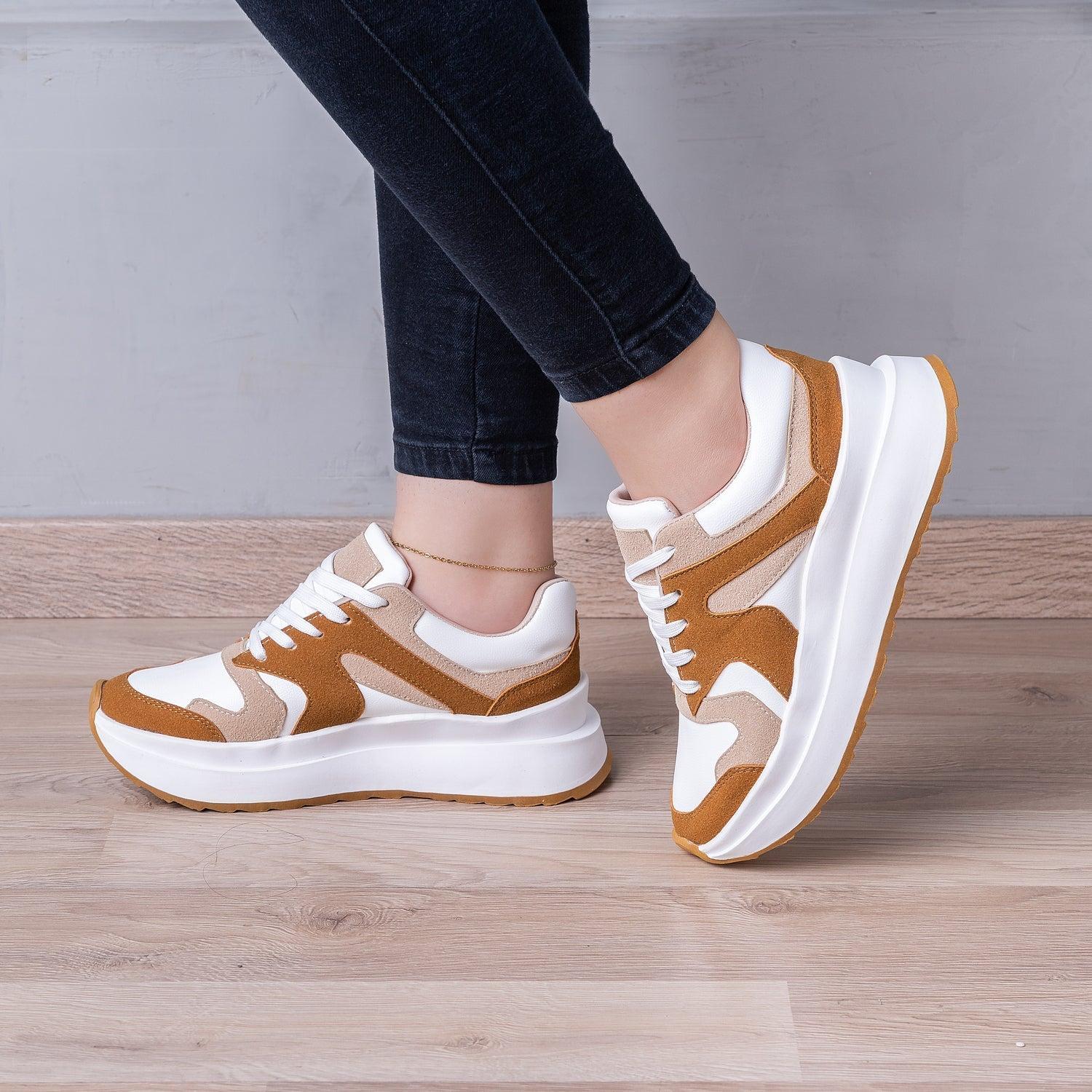 ZAPATILLAS URBANAS MUJER AMBERES CAMEL - 1