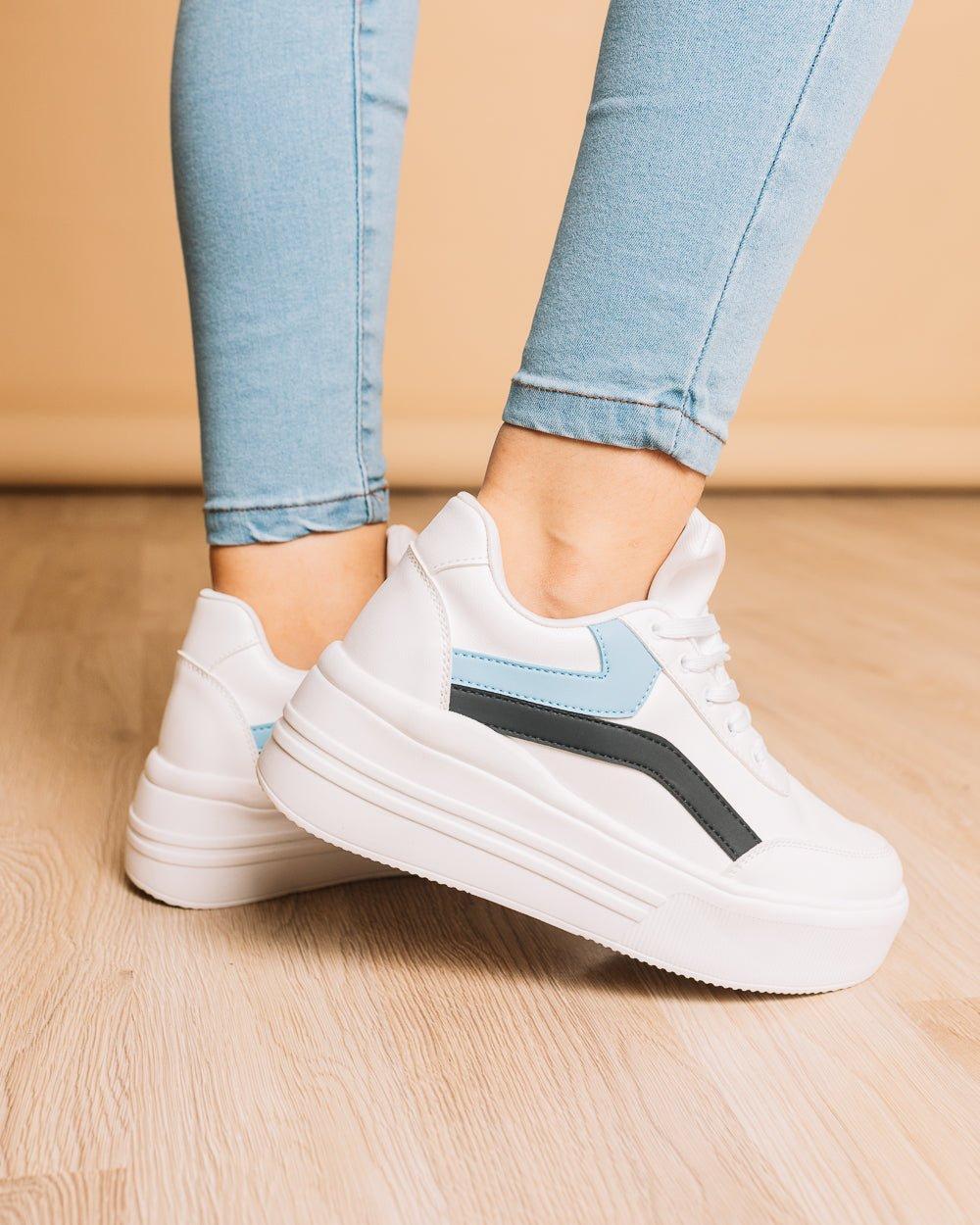 ZAPATILLAS URBANAS MUJER LOOP CELESTE - 1