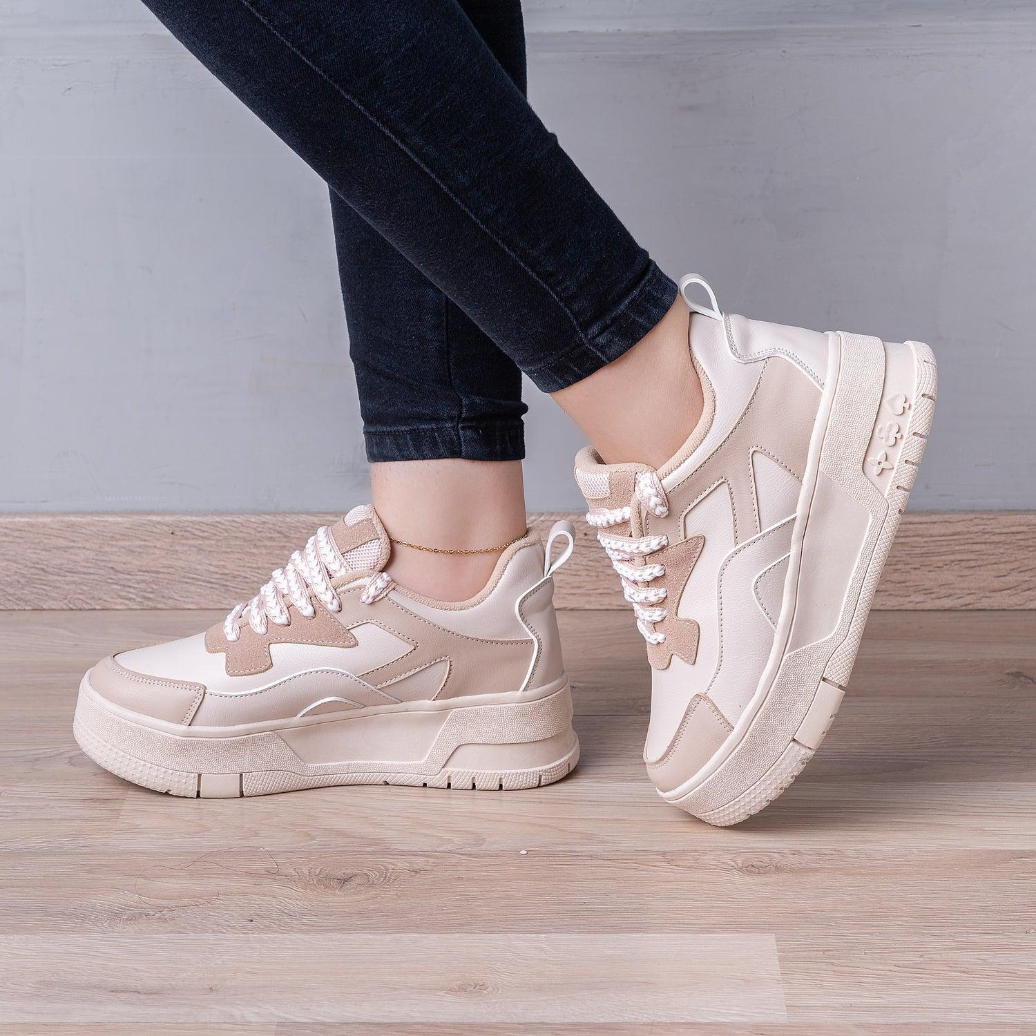 ZAPATILLAS URBANAS MUJER NAYAI BEIGE - 1