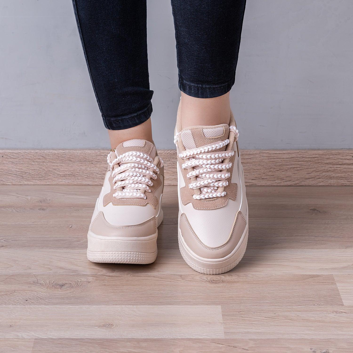 ZAPATILLAS URBANAS MUJER NAYAI BEIGE - 2