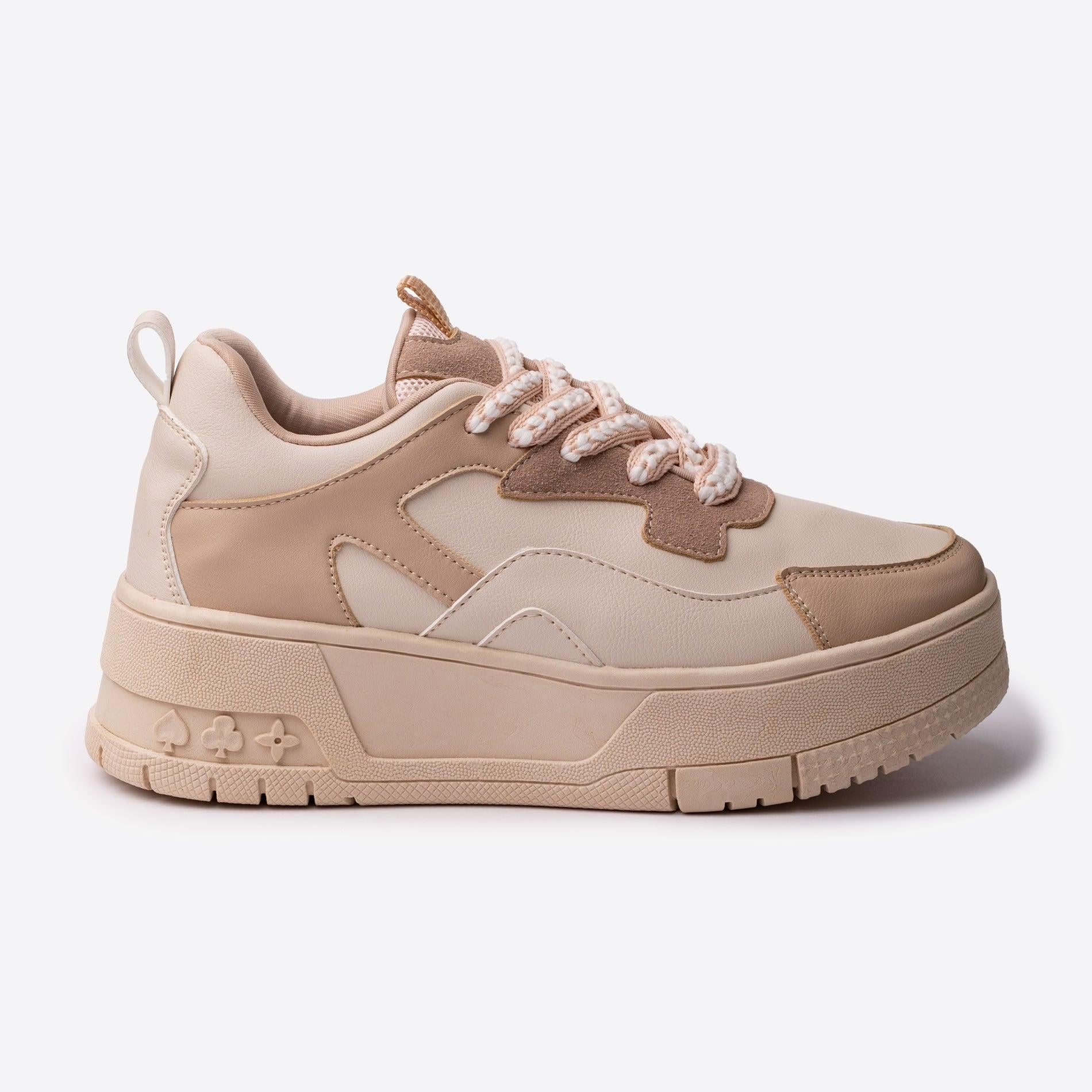 ZAPATILLAS URBANAS MUJER NAYAI BEIGE - 4