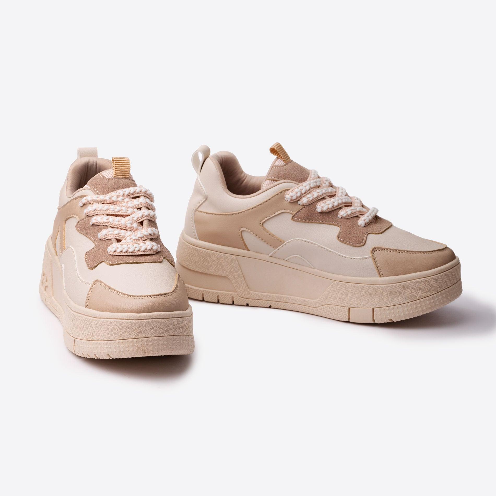 ZAPATILLAS URBANAS MUJER NAYAI BEIGE - 5