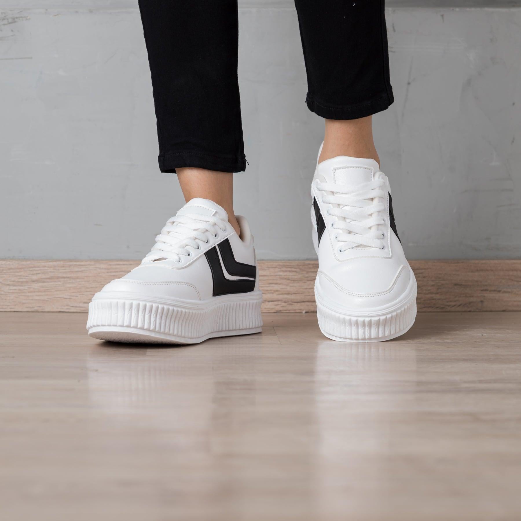 ZAPATILLAS URBANAS MUJER DWANSY BLANCO NEGRO - 2