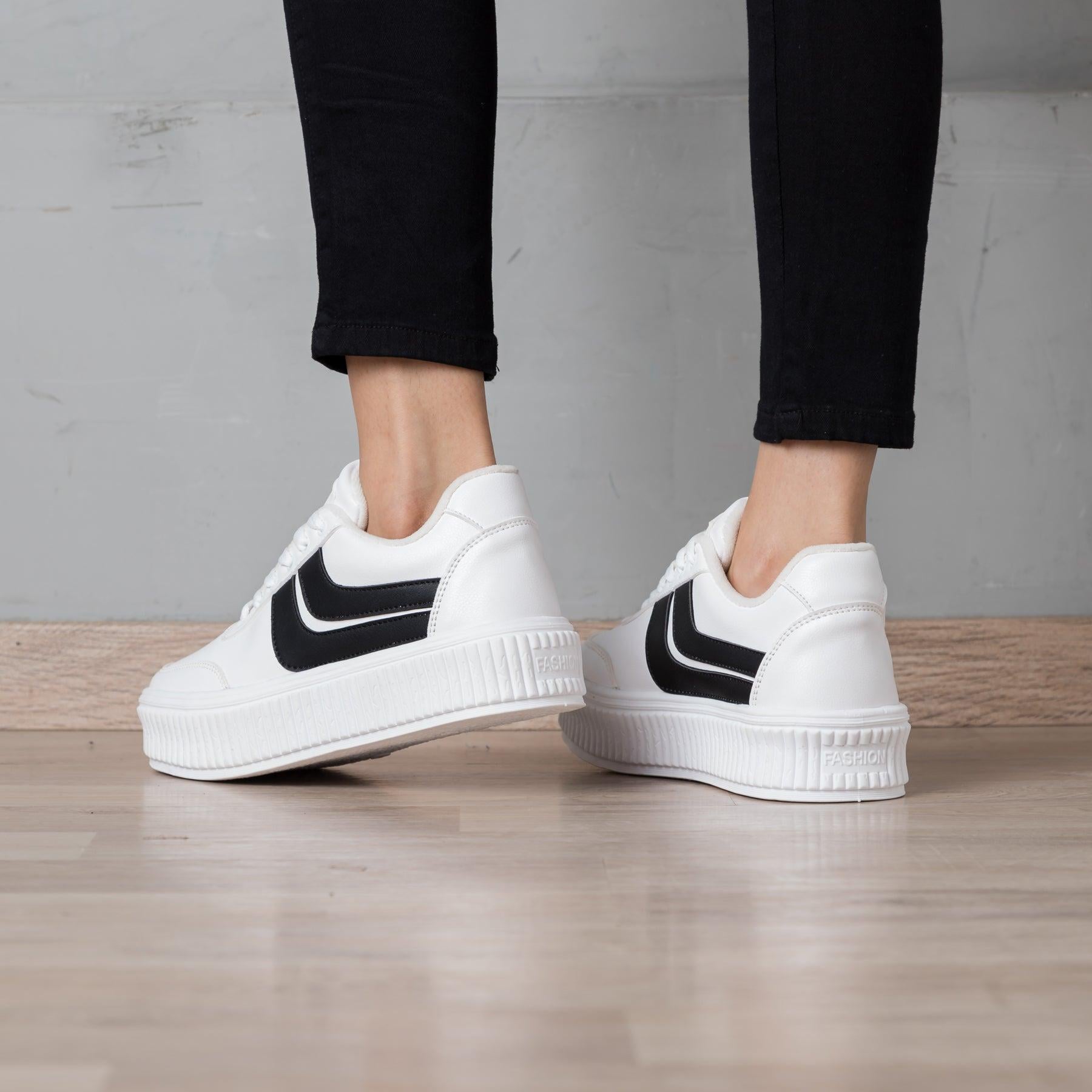 ZAPATILLAS URBANAS MUJER DWANSY BLANCO NEGRO - 3