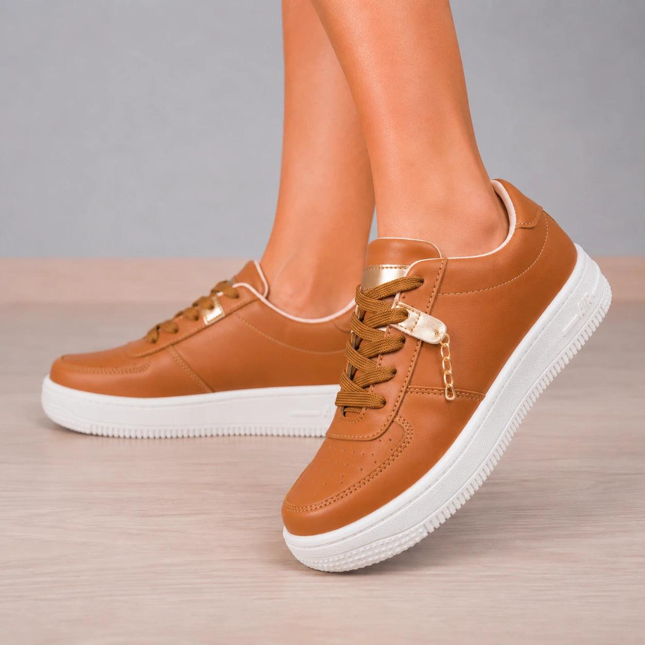 ZAPATILLA URBANAS MUJER LYON CAMEL - 2