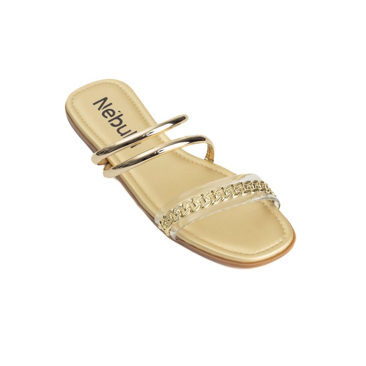 SANDALIAS CASUALES MUJER PALOMA DORADO - 5