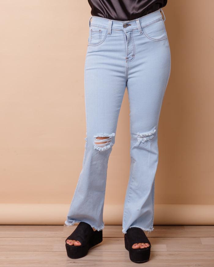 PANTALÓN ACAMPANADO 4.0 ICE RASGADO - 1