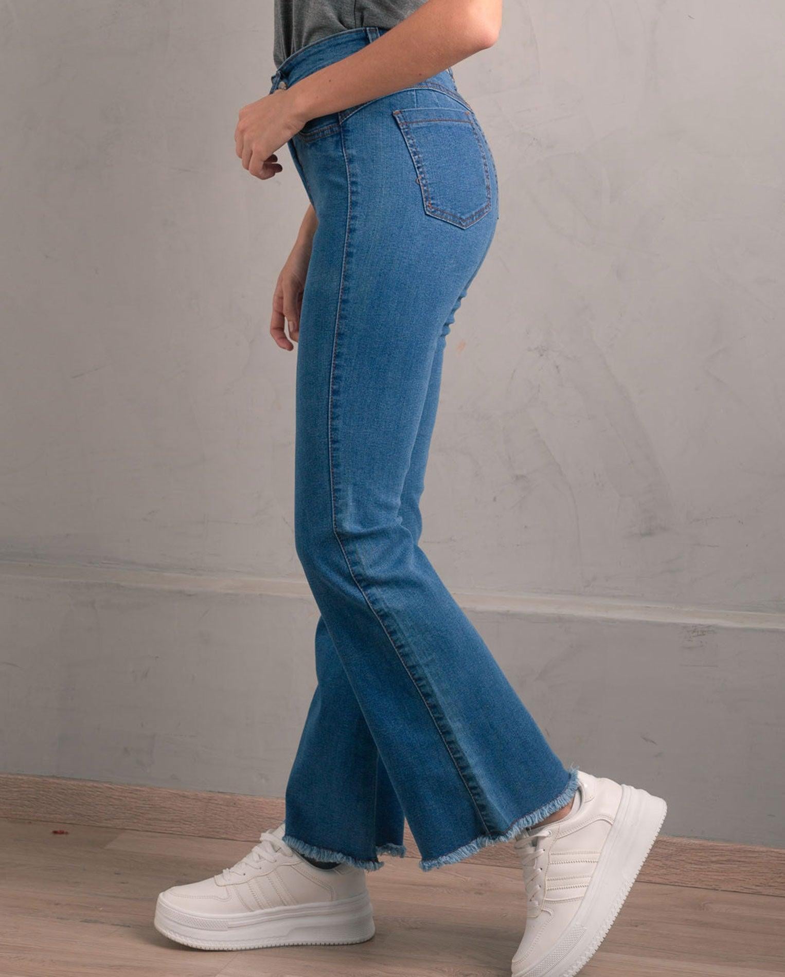 PANTALÓN ACAMPANADO 4.0 AZUL - 1
