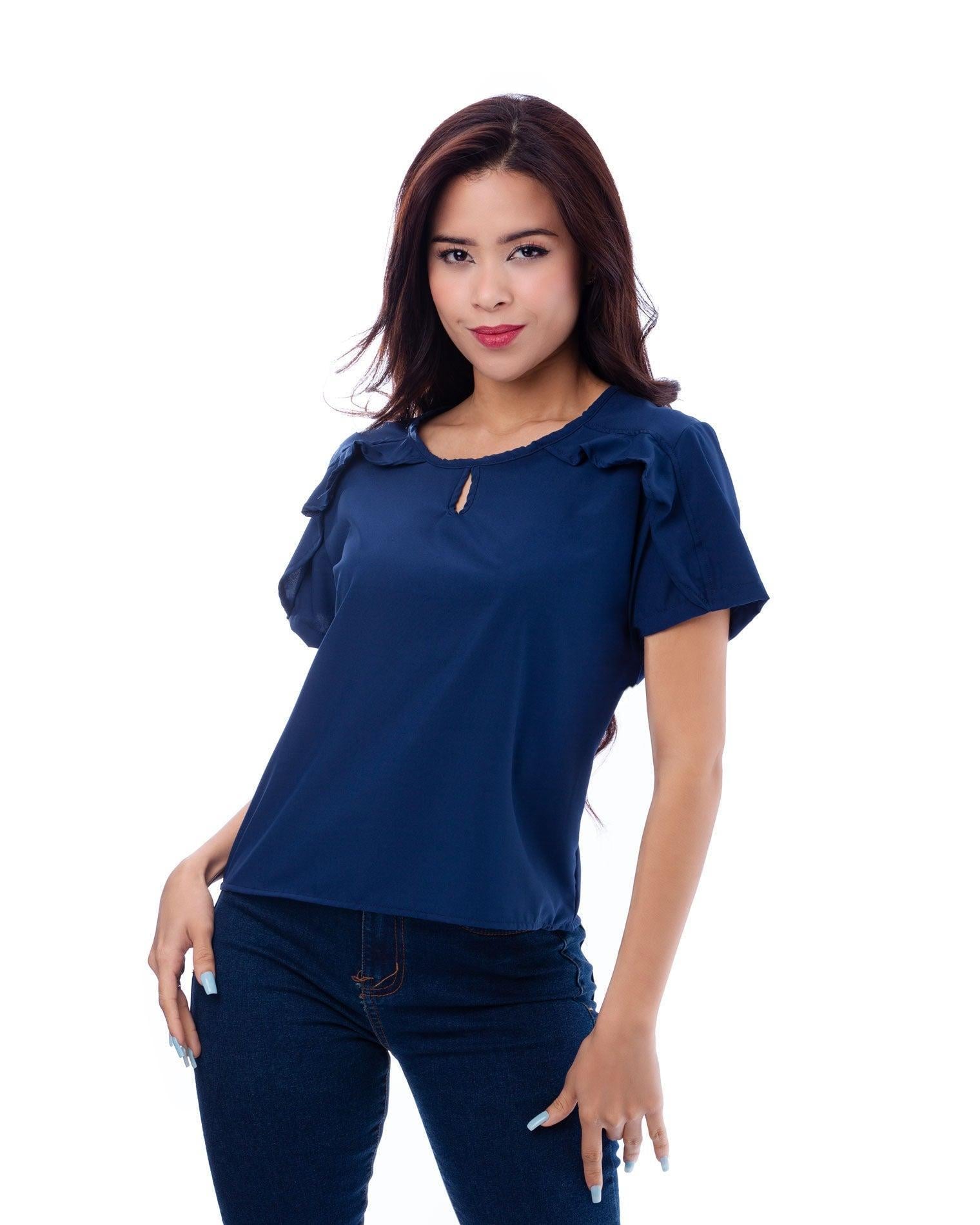 BLUSA ZIBELLE AZUL ACERO - 1