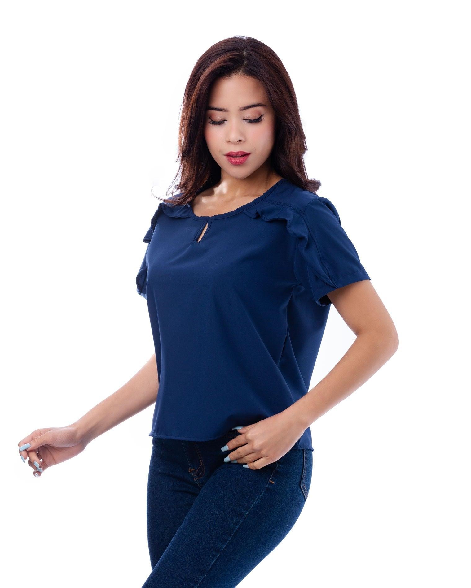 BLUSA ZIBELLE AZUL ACERO - 2