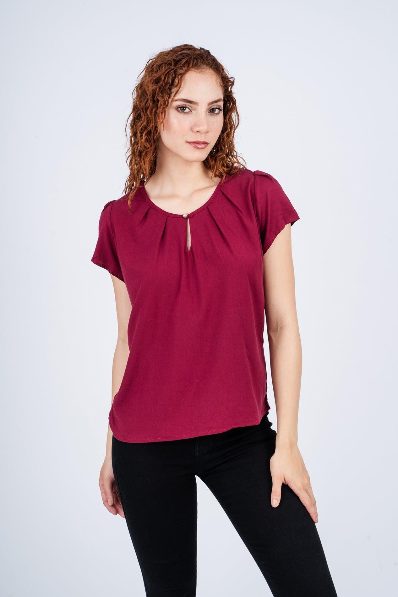 BLUSA LYNE VINO - 1