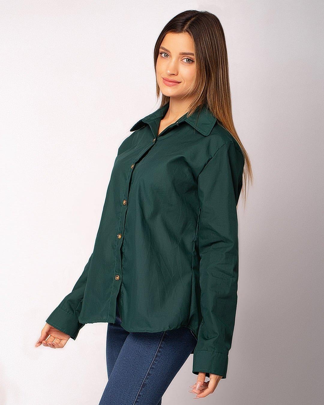 BLUSA CASELL VERDE BOTELLA - 2