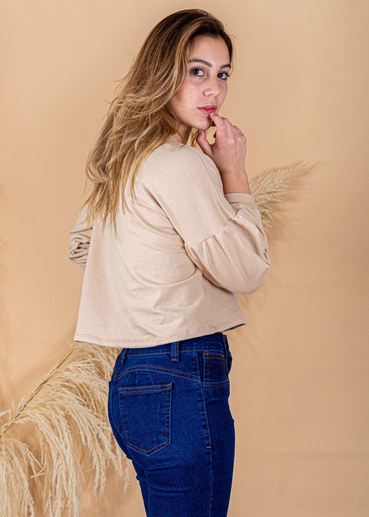 POLERA AYRIS BEIGE - 1