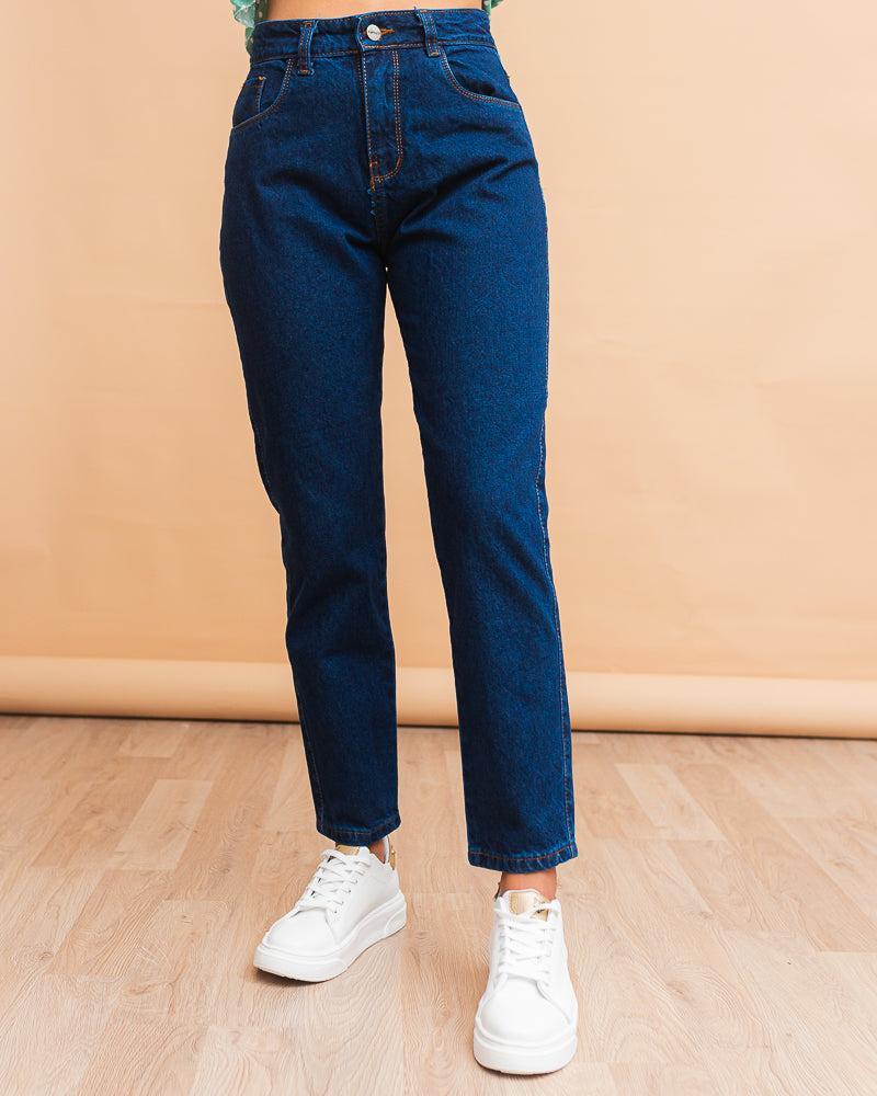 PANTALON MOM 3.0 AZUL CRISTAL - 1