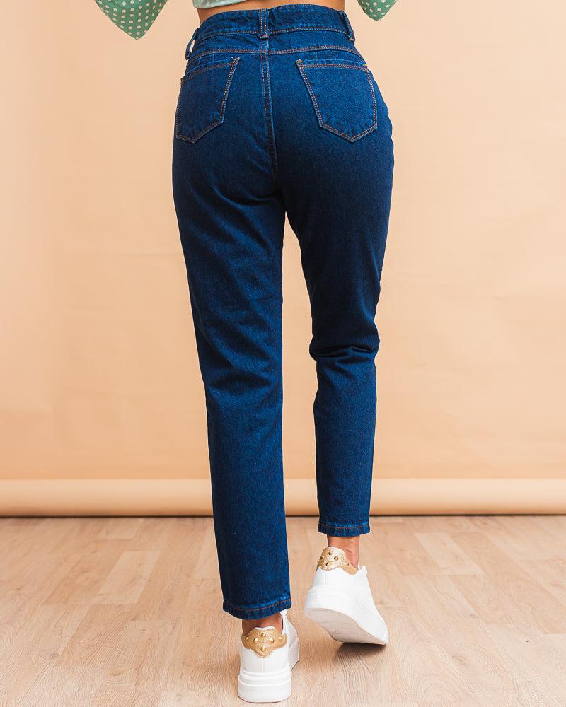 PANTALON MOM 3.0 AZUL CRISTAL - 2
