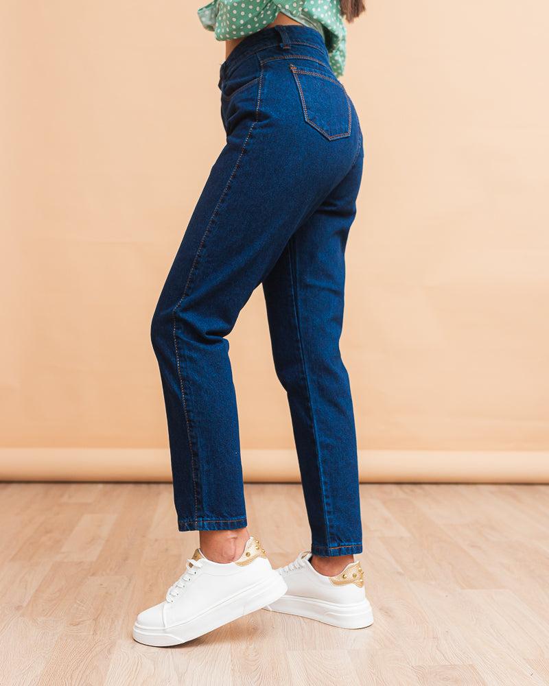 PANTALON MOM 3.0 AZUL CRISTAL - 3
