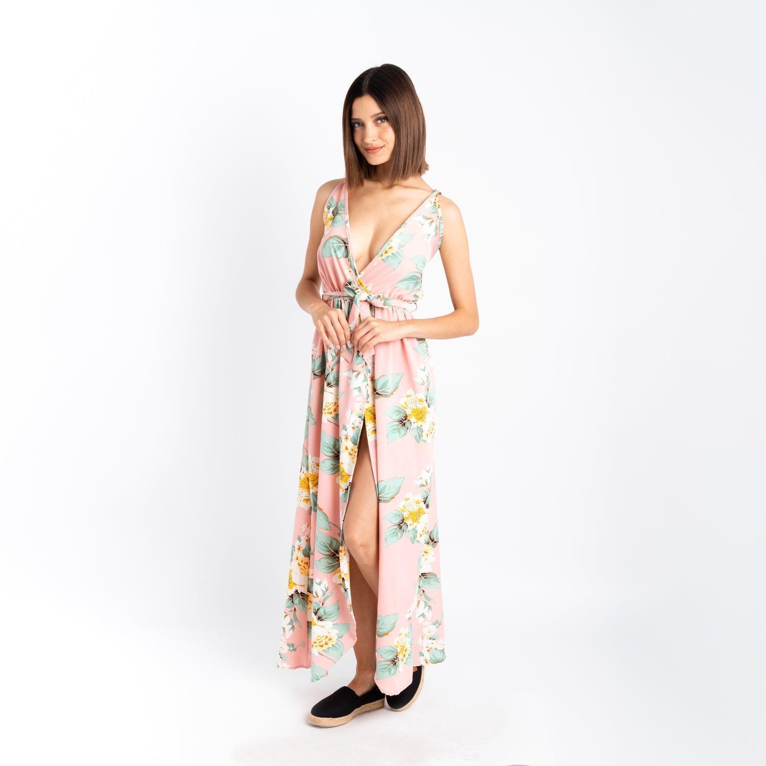 MAXIVESTIDO ESHI ROSADO - 1
