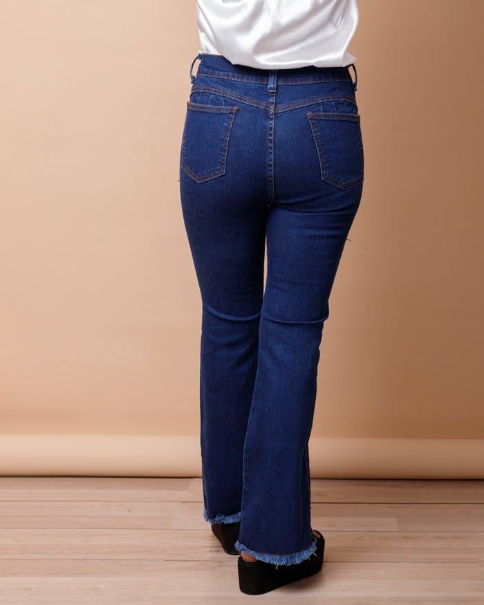 PANTALÓN ACAMPANADO 4.0 AZUL NOCHE RASGADO - 3