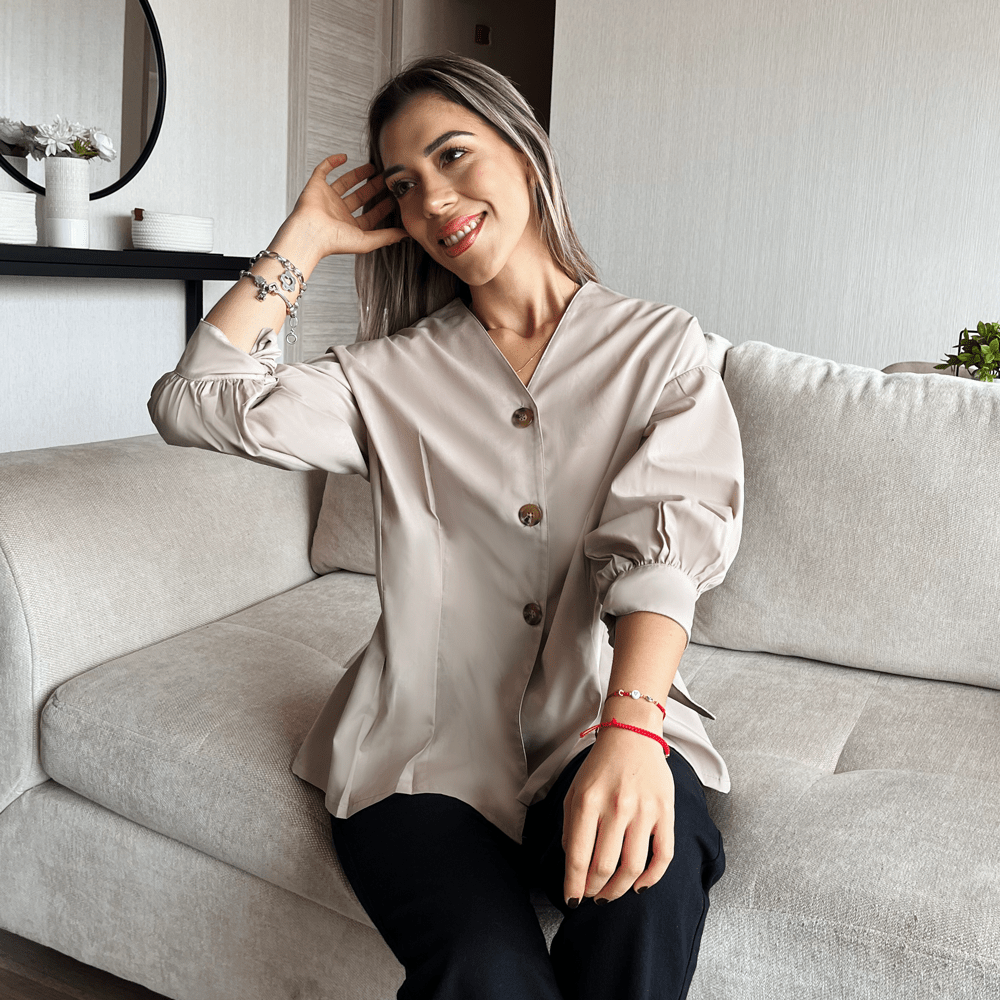 BLUSA AINOA BEIGE - 1