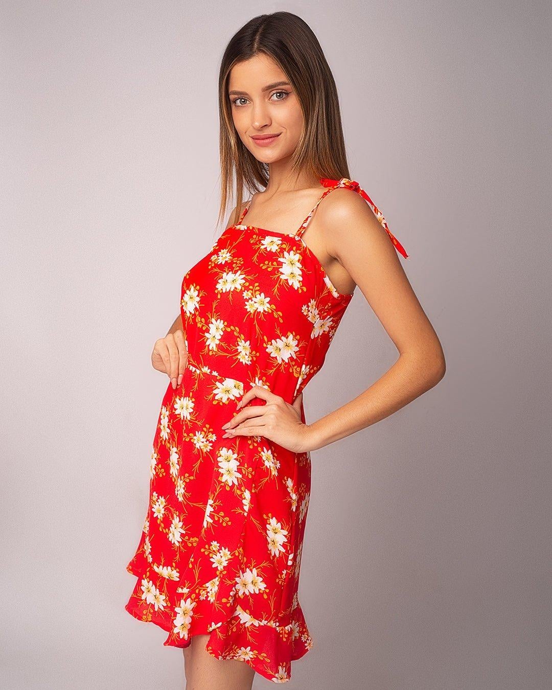 VESTIDO FLORITA ROJO - 2