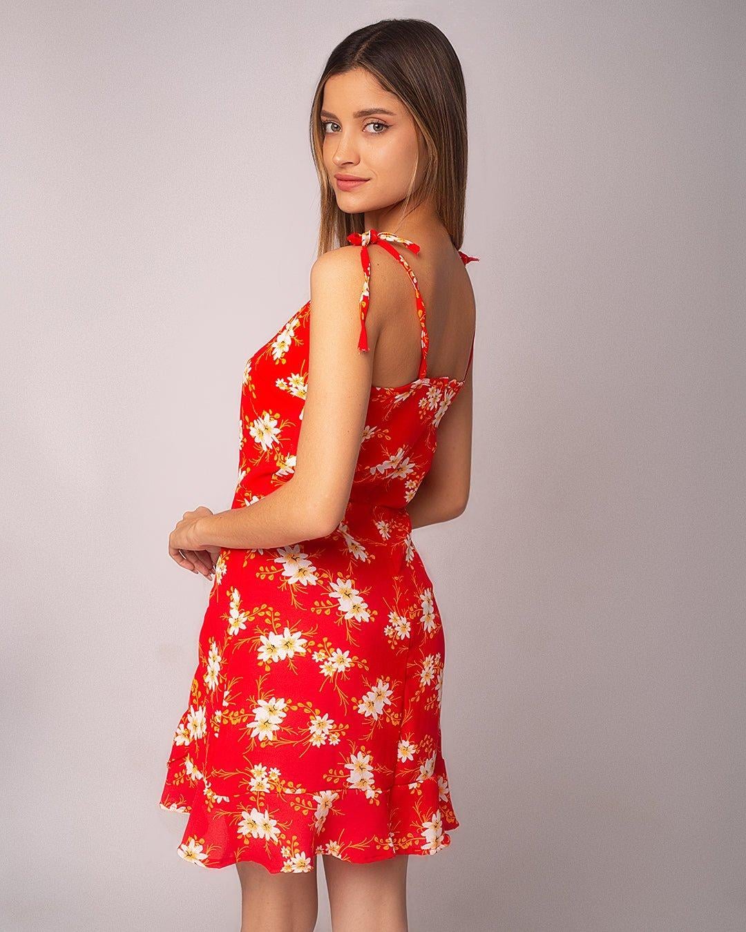 VESTIDO FLORITA ROJO - 3
