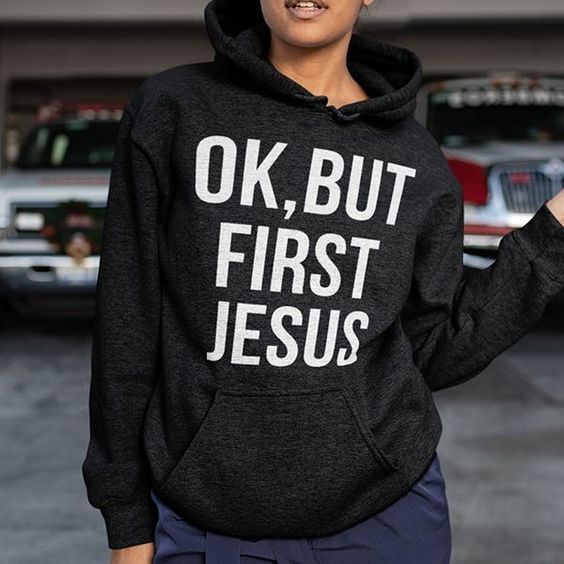 POLERA MUJER OK, BUT FIRST JESUS - 1
