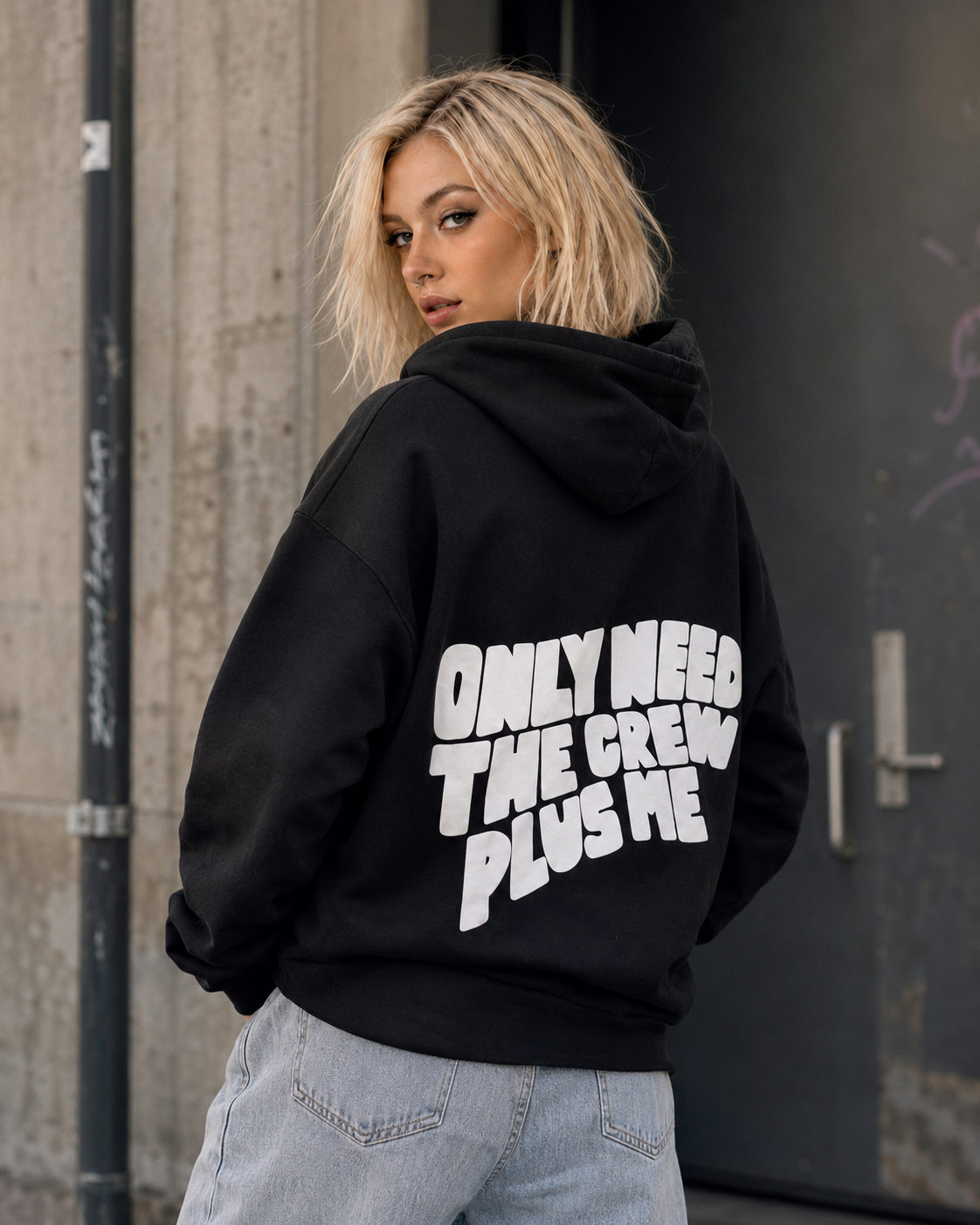 POLERA MUJER ONLY NEED THE CREW PLUS ME - 1