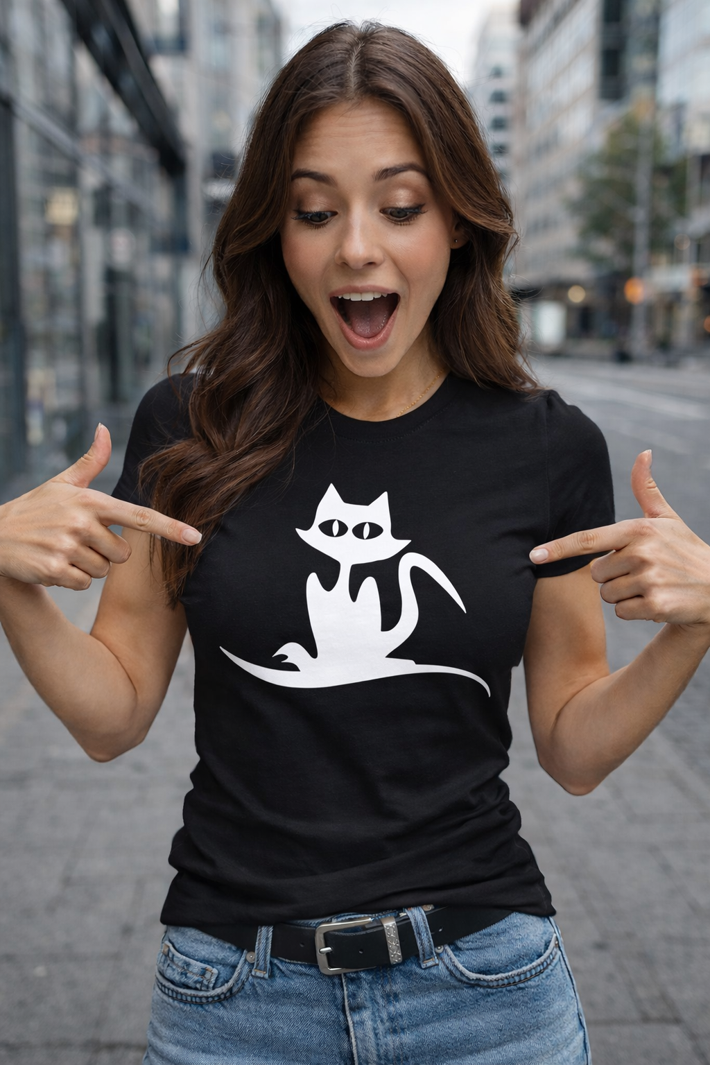 POLO MUJER GATO OSCURO - 1