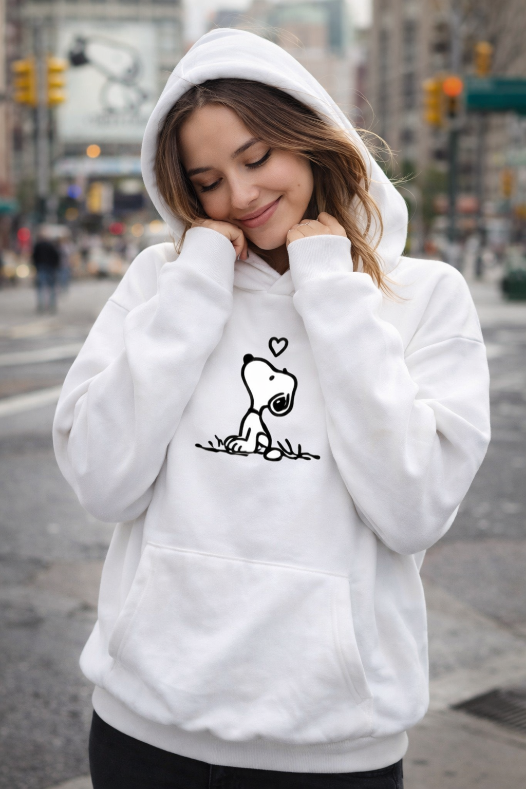 POLERA MUJER SNOOPY CORAZON - 1