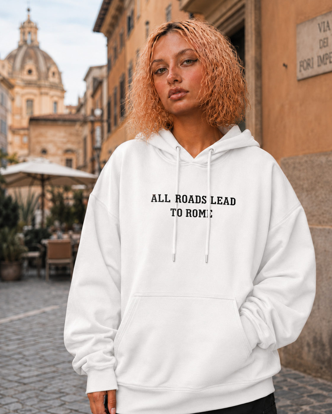 POLERA MUJER ALL ROADS LEAD TO ROME - 1
