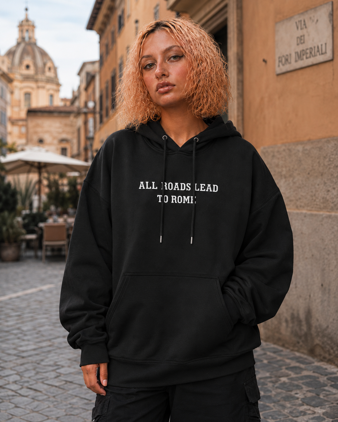 POLERA MUJER ALL ROADS LEAD TO ROME - 1