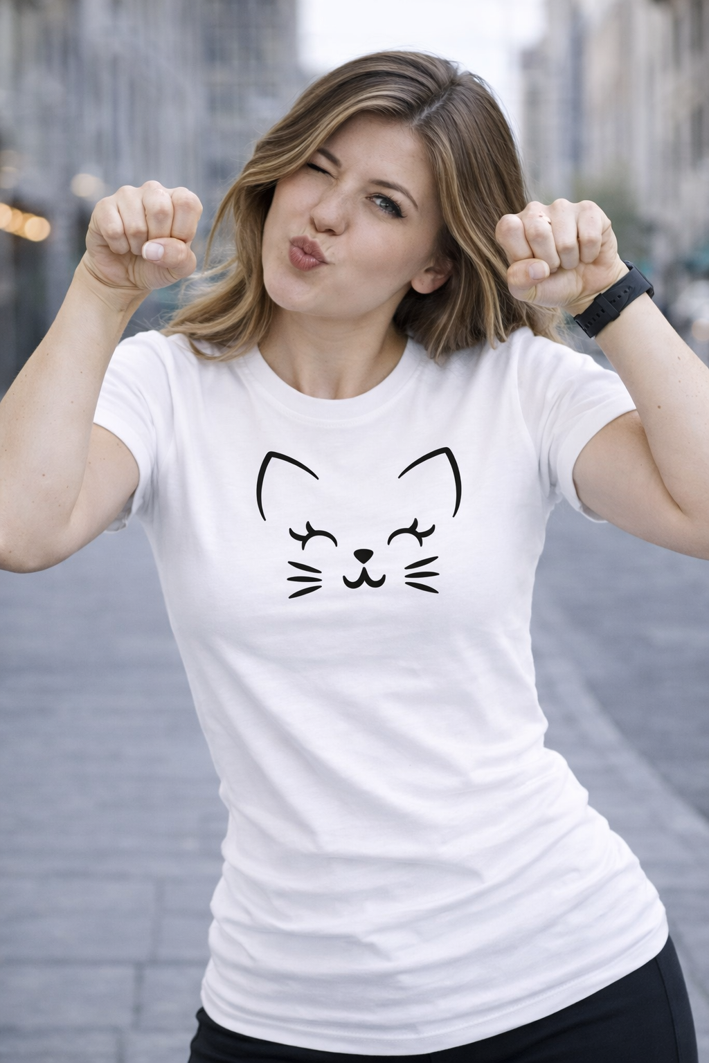 POLO MUJER CARA GATITO - 1