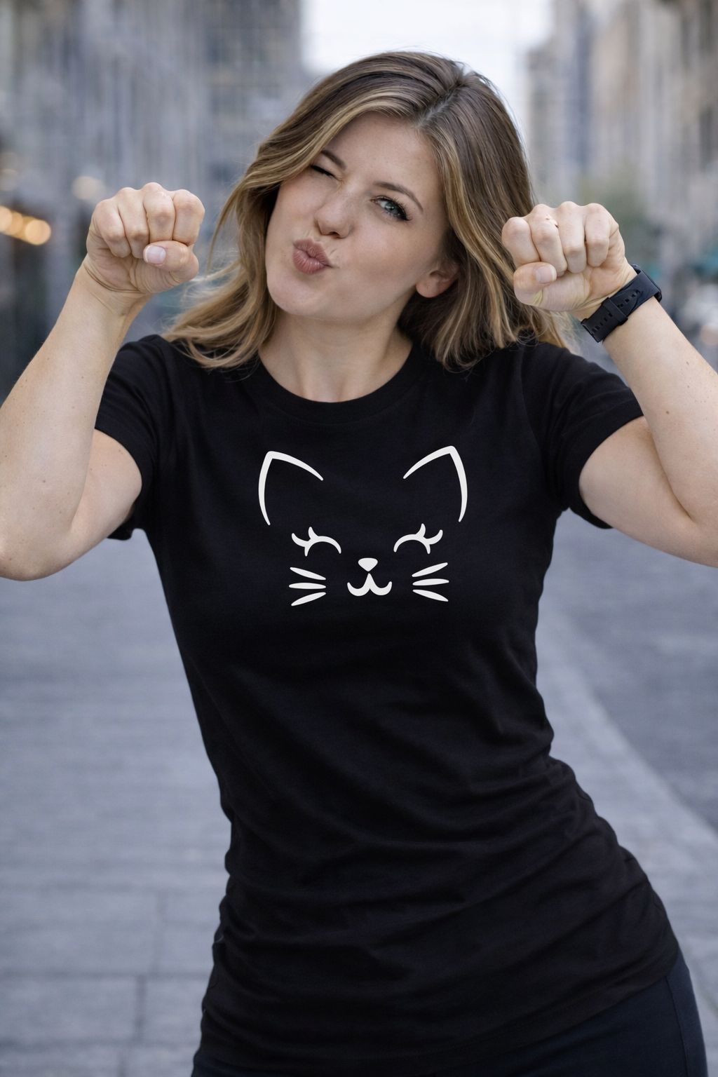 POLO MUJER CARA GATITO - 1
