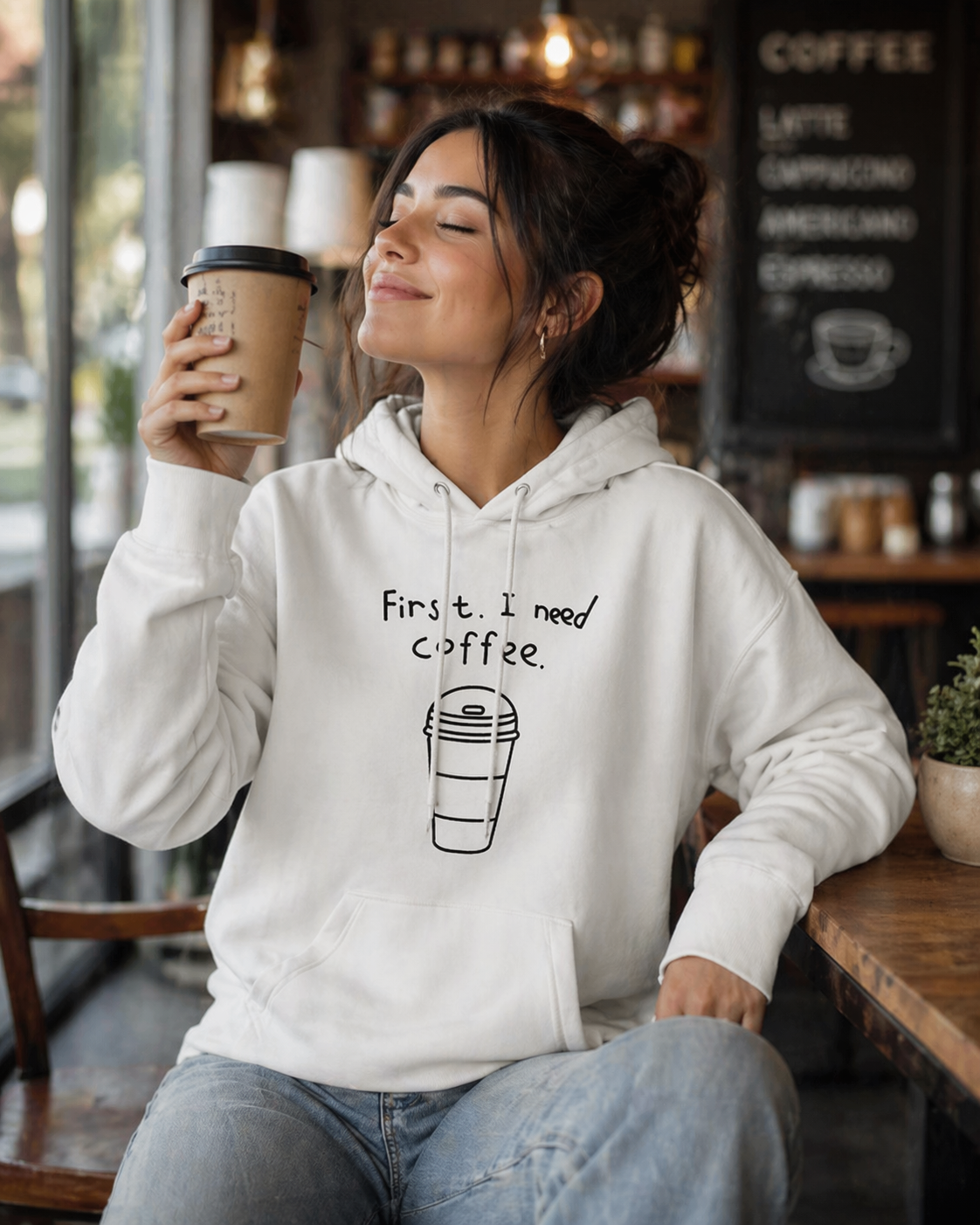 POLERA MUJER FIRST I NEED COFEE - 1