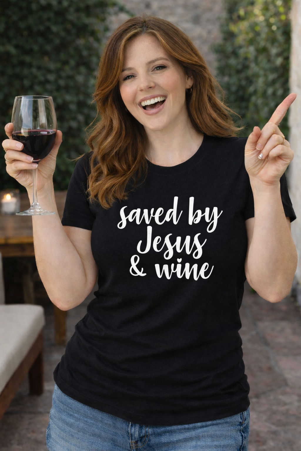 POLO MUJER JESUS AND WINE - 1