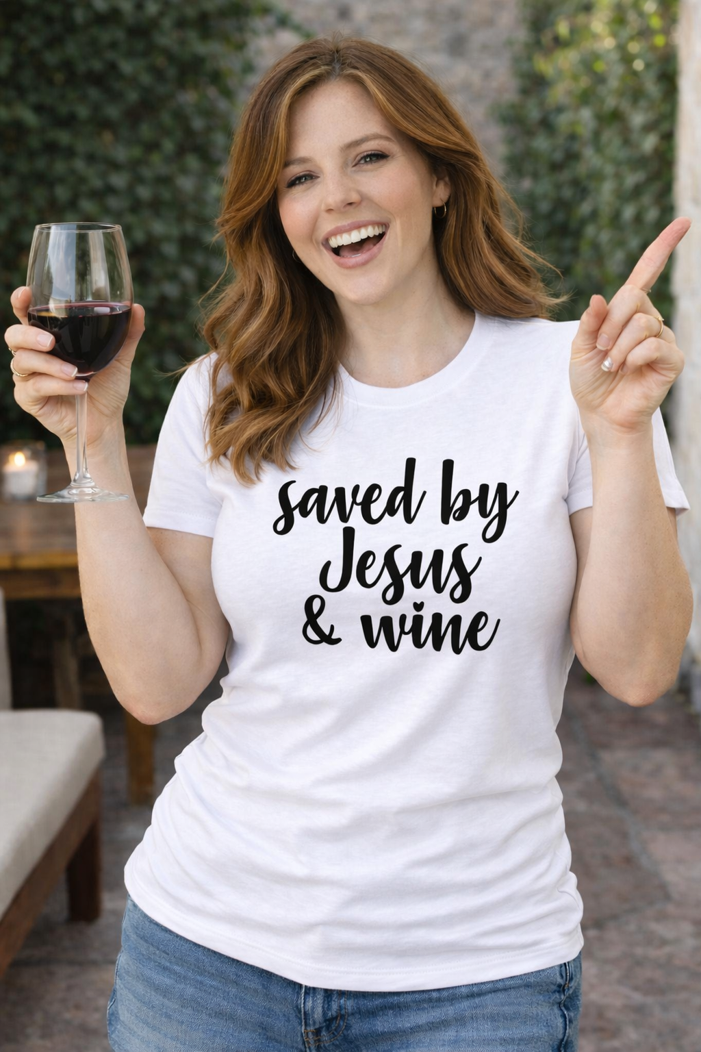 POLO MUJER JESUS AND WINE - 1