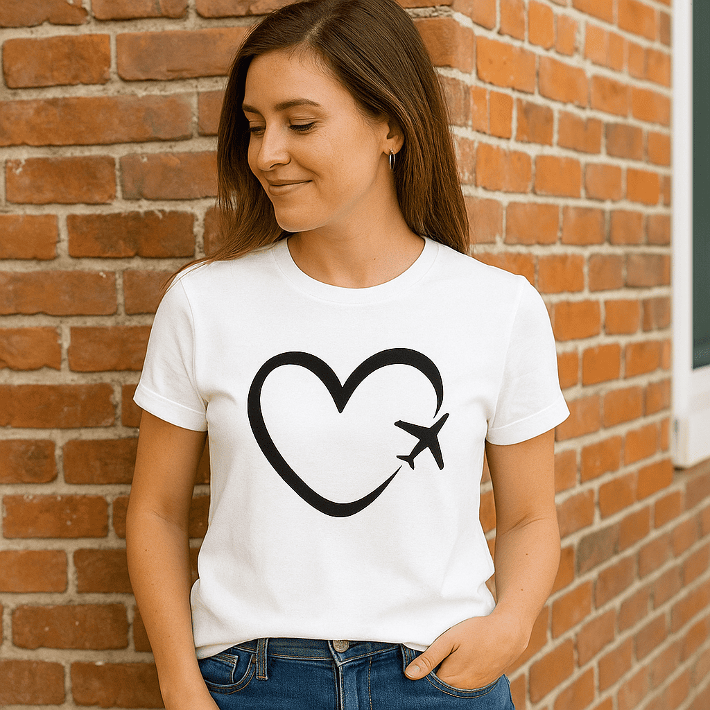 POLO MUJER CORAZON AVION - 1