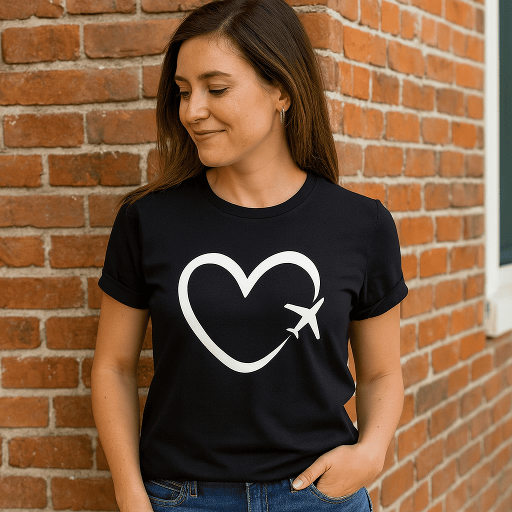 POLO MUJER CORAZON AVION - 1