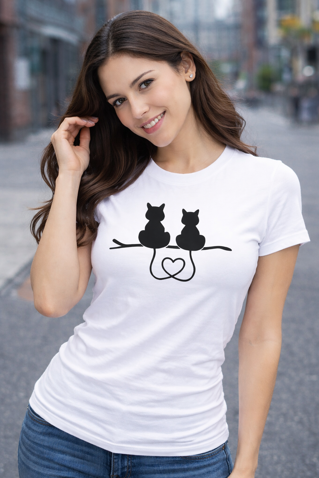 POLO MUJER GATOS ENAMORADOS - 1
