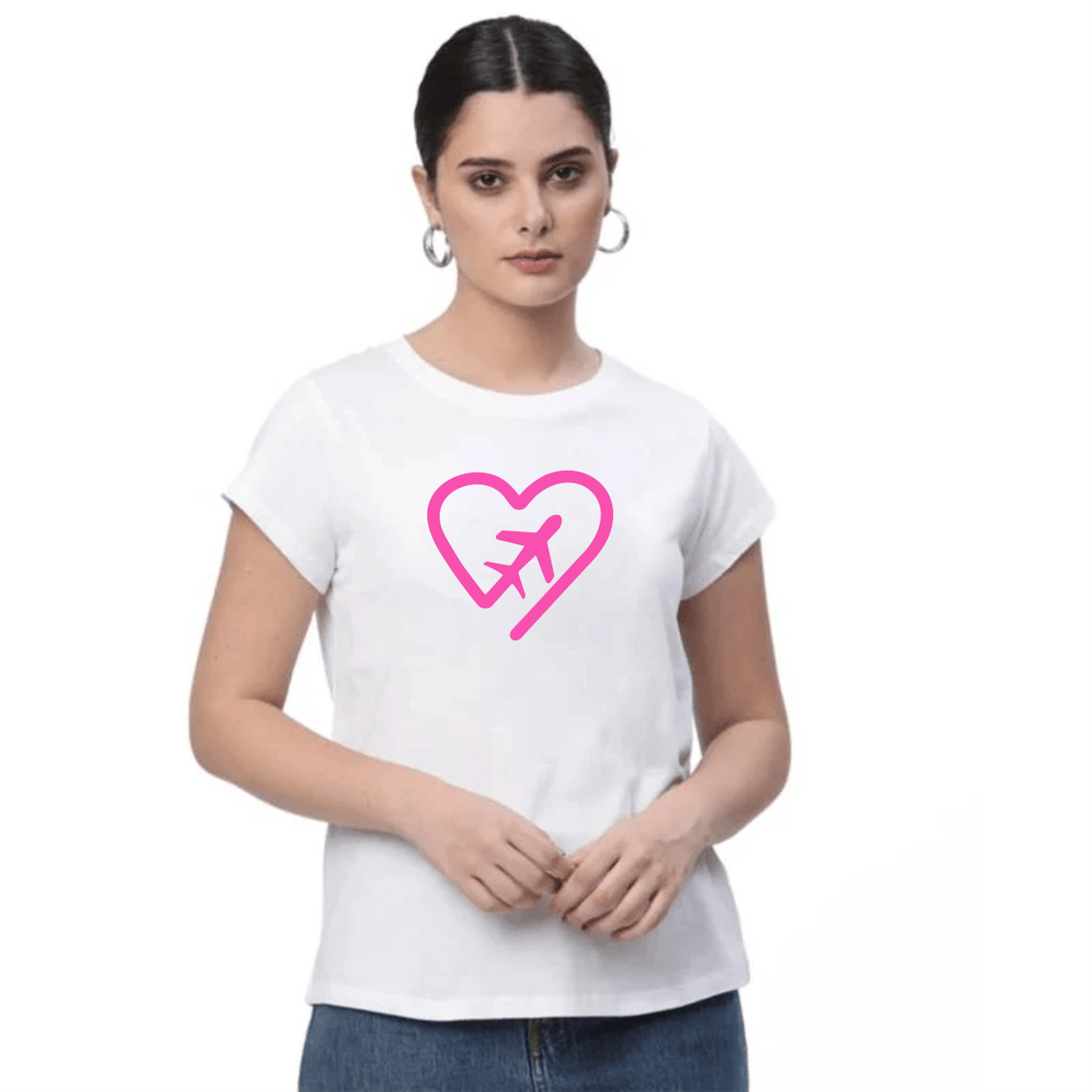 POLO MUJER AVIÓN CON CORAZON - 1