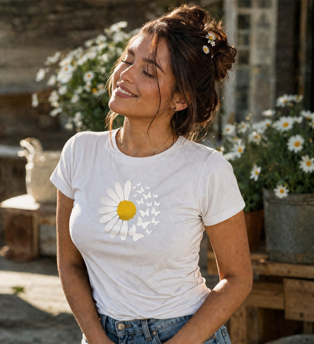 POLO MUJER GIRASOL MARIPOSAS - 1