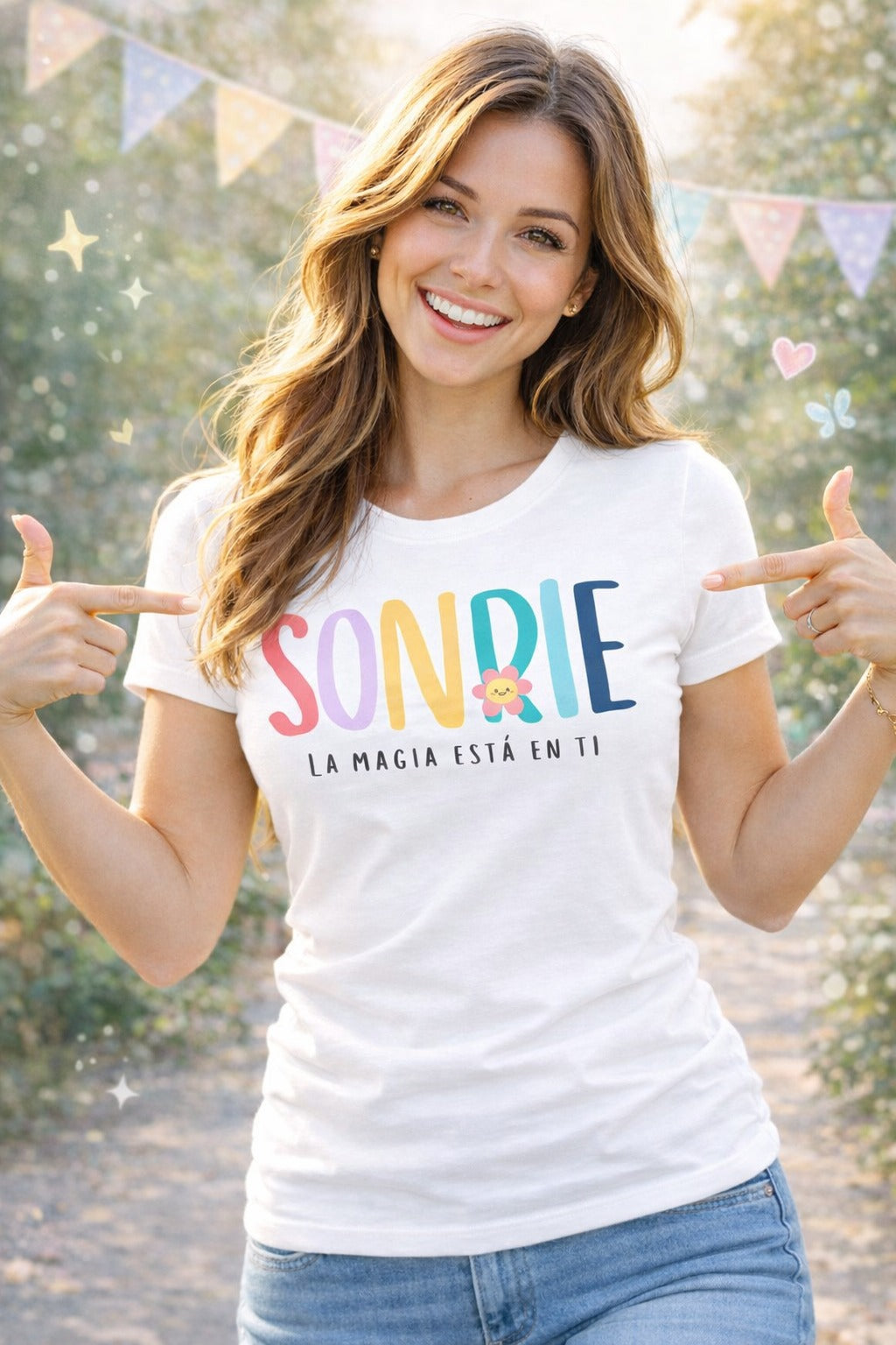POLO MUJER SONRIE LA MAGIA ESTA EN TI - 1