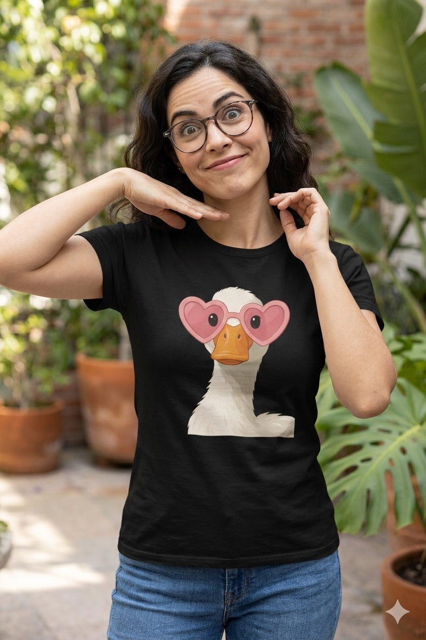 POLO MUJER PATO CON LENTOS ROSAS - 1