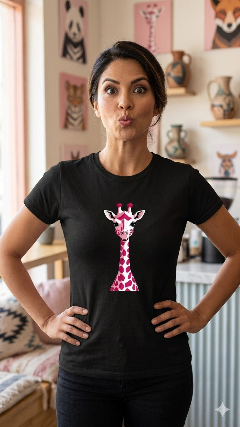 POLO MUJER JIRAFA ROSA - 1