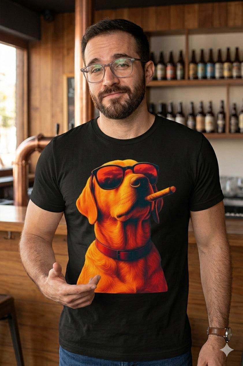 POLO HOMBRE PERRO CON LENTES SERIO - 1