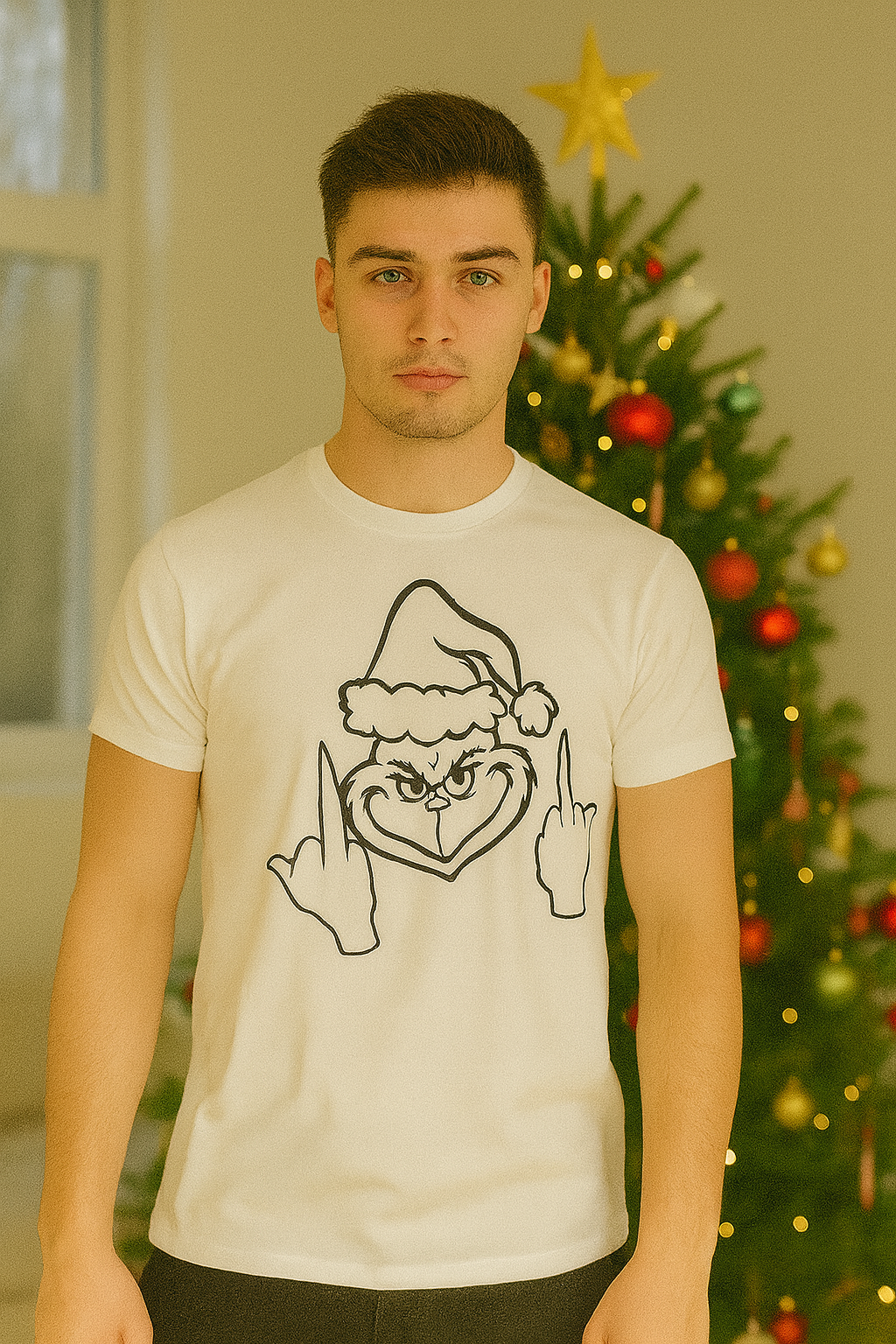 POLO NAVIDEÑO HOMBRE THE GRINCH - 1