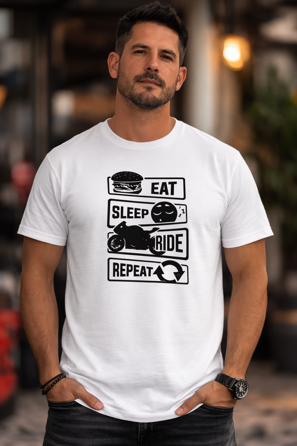 POLO HOMBRE EAT SLEEP RIDE REPEAT - 1