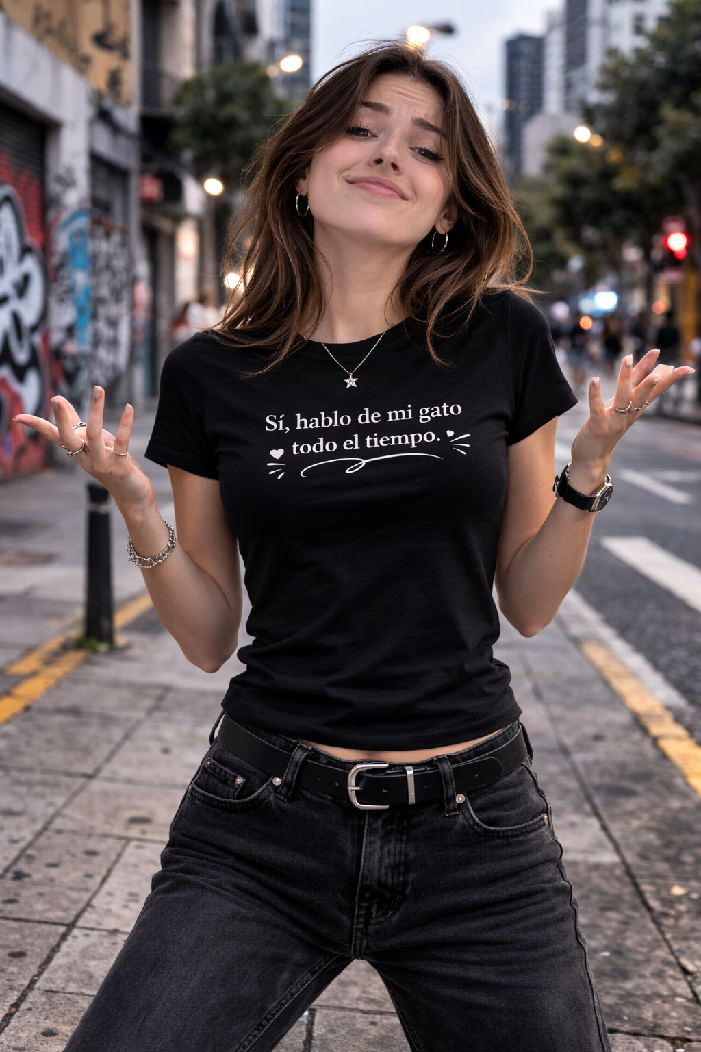 POLO MUJER HABLO DE MI GATO - 1